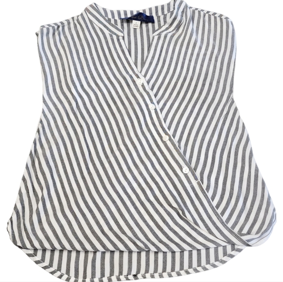 Blue Rain Button Down Sleeveless Blouse Size Small - Picture 3 of 8